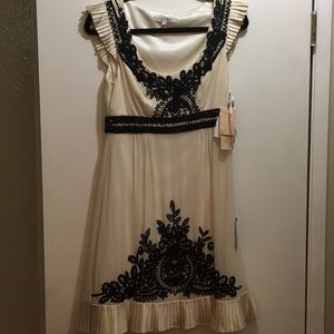 Sue Wong beautiful ivory and black dress.